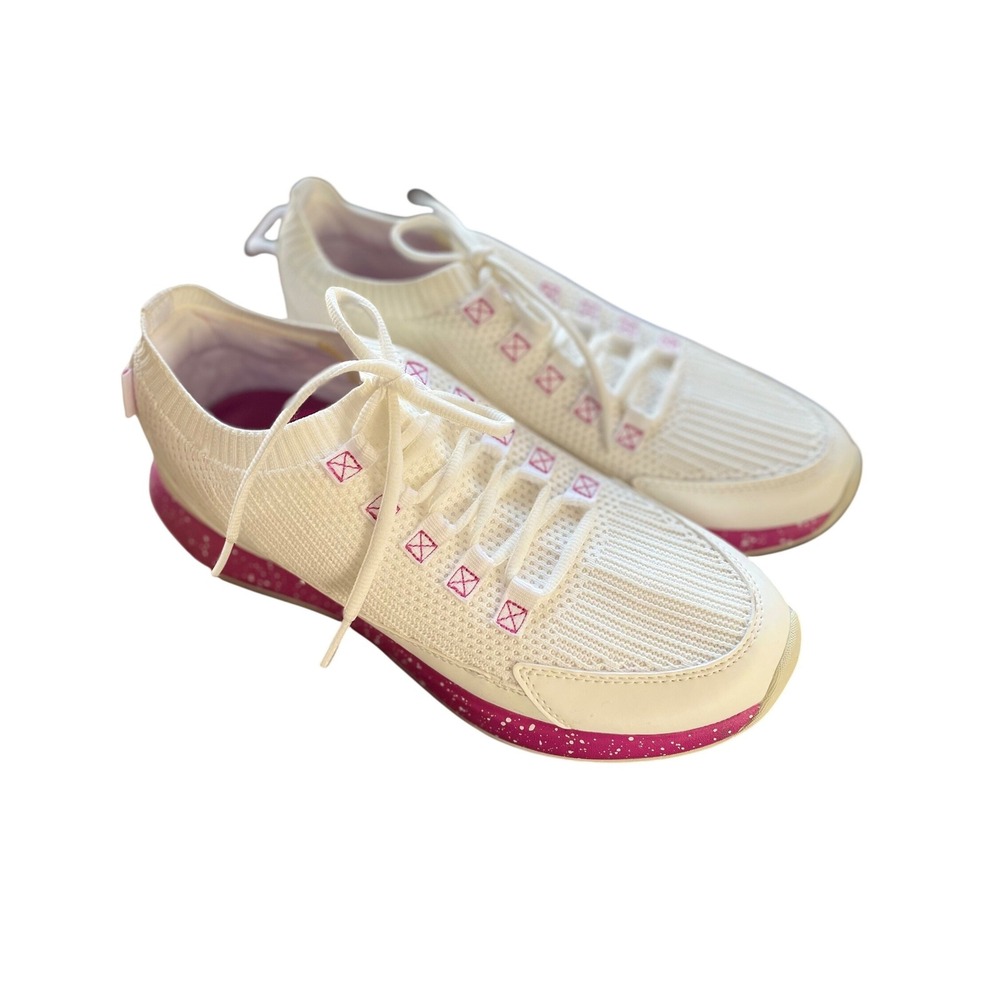 Stroll Athletic Golf Sneakers Womens 10 White Magenta Lace Up Traction